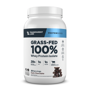 Transparent Labs Grass-Fed Whey Protein Isolate, Dark Chocolate, 2LB container