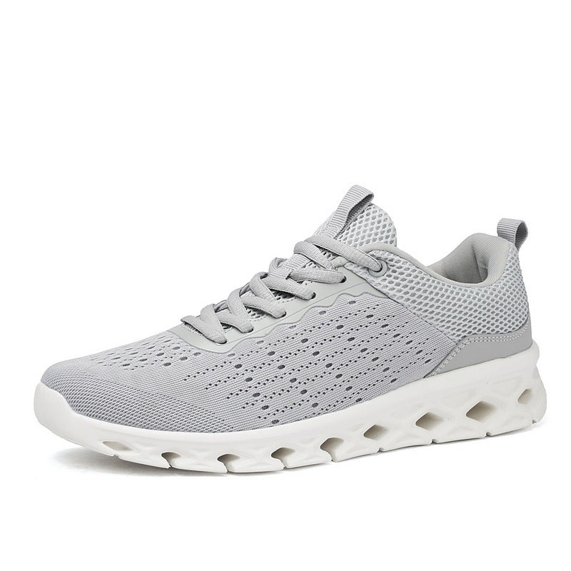 Knit-mesh running sneakers for men in extended sizing