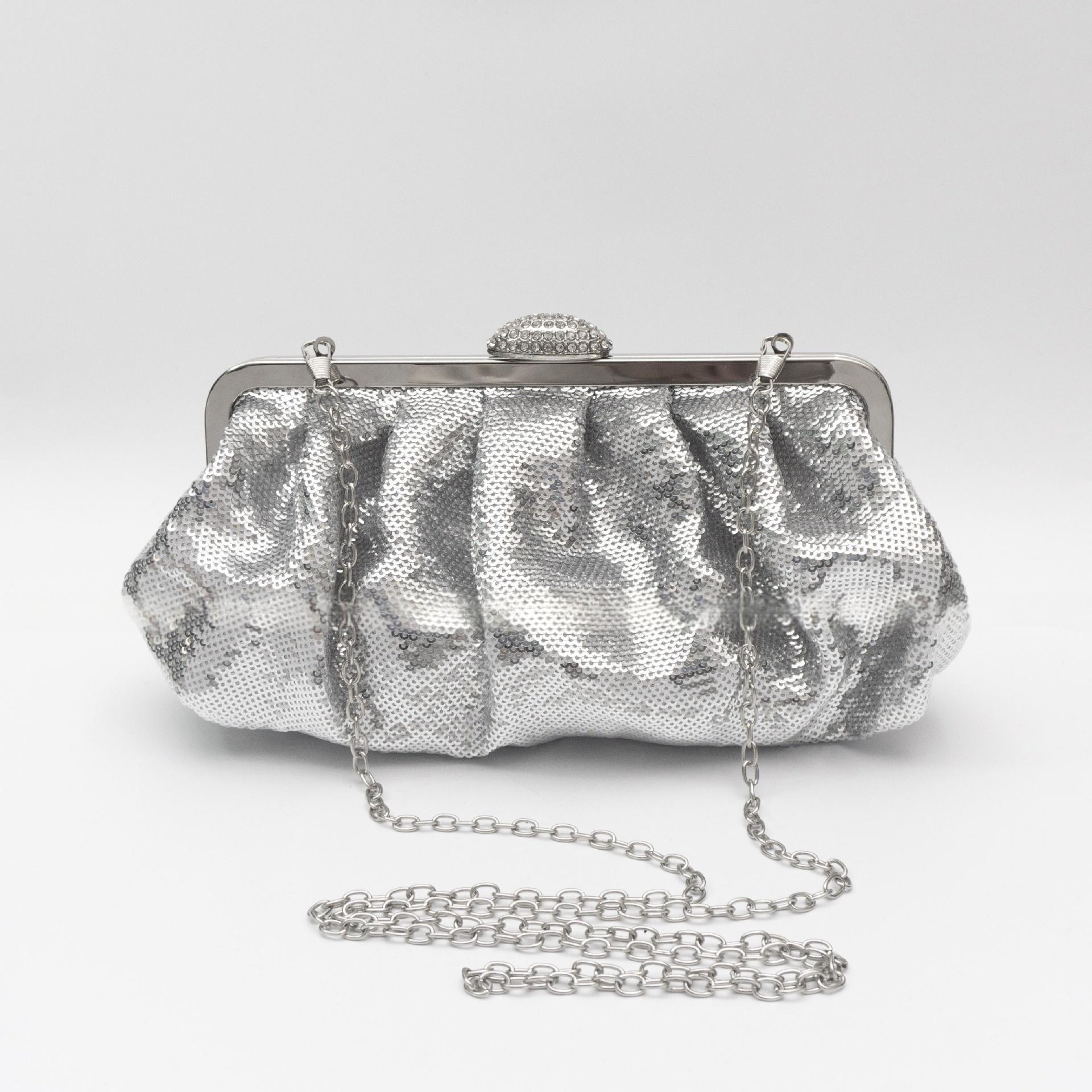 Sequin fish-scale clutch bag with ID slot – evening bag in multiple colors