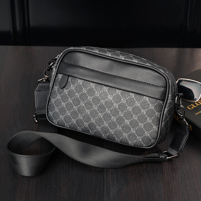Foldable PU shoulder bag – versatile crossbody and waist bag for men