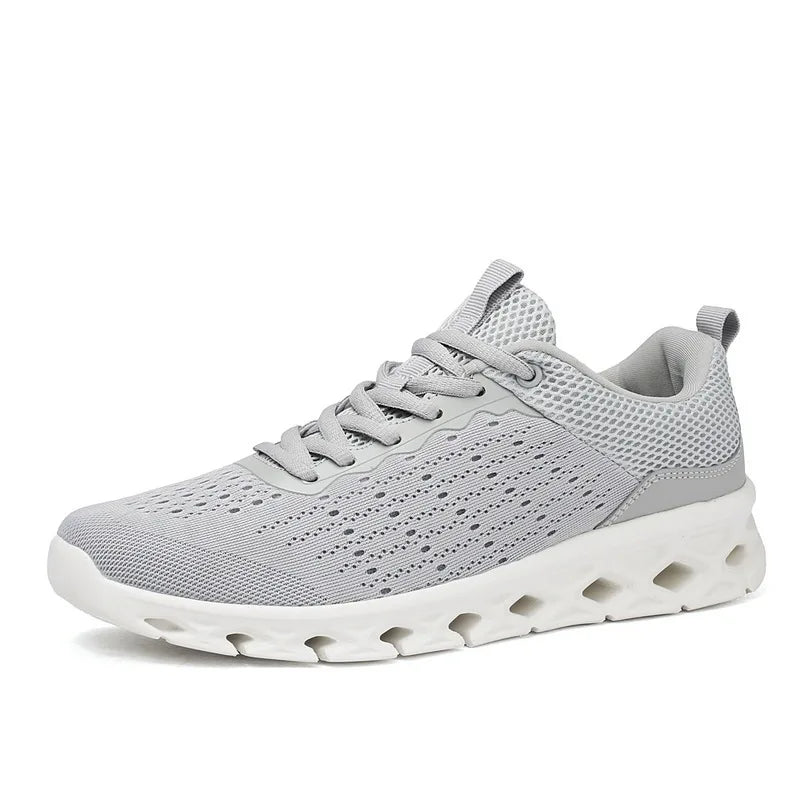 Knit-mesh running sneakers for men in extended sizing