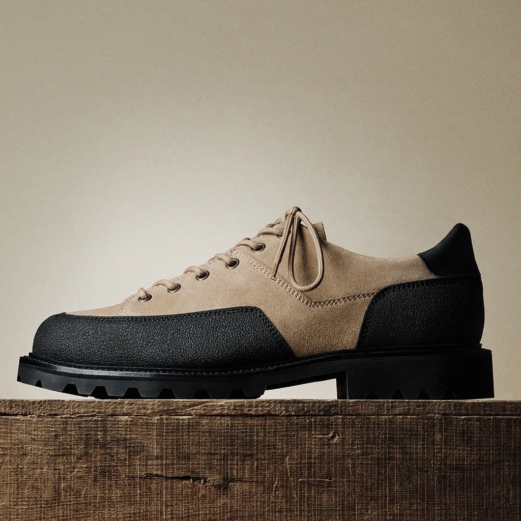 Men’s outdoor derby shoes – casual hiking shoes with chunky heel