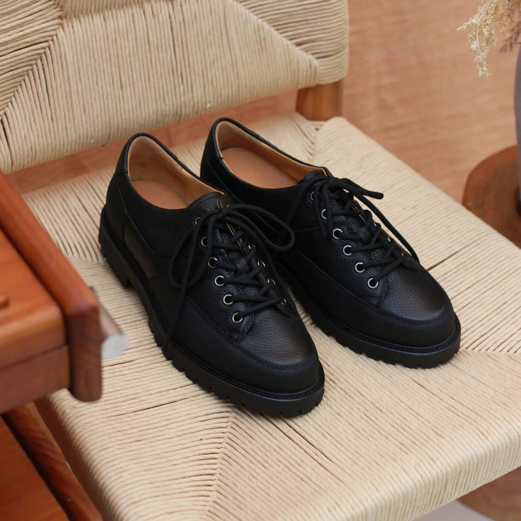 Men’s outdoor derby shoes – casual hiking shoes with chunky heel