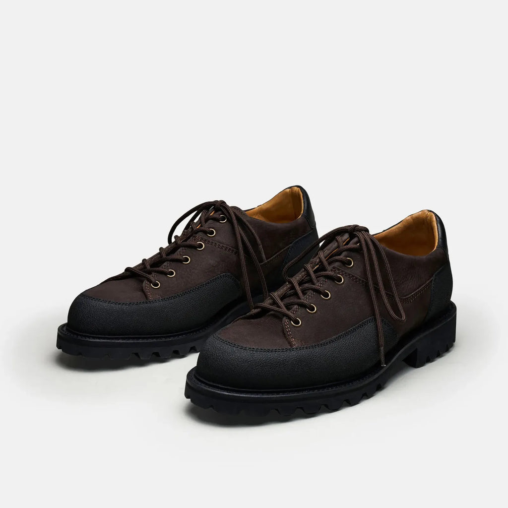 Men’s outdoor derby shoes – casual hiking shoes with chunky heel