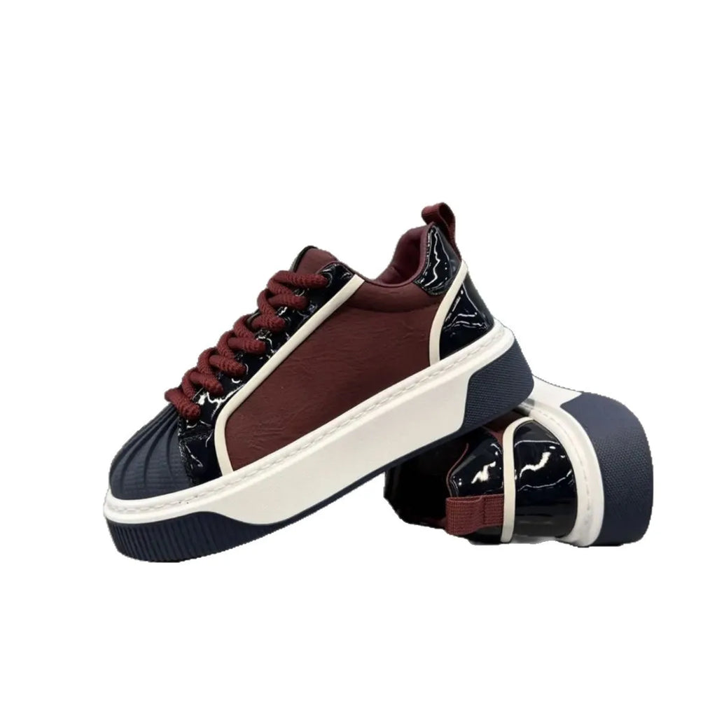 Men’s mid-top platform sneakers with thick sole – extended sizing
