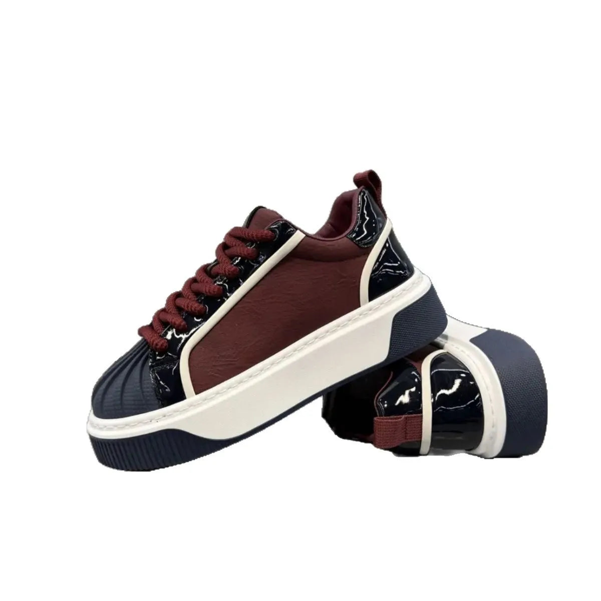 Men’s mid-top platform sneakers with thick sole – extended sizing