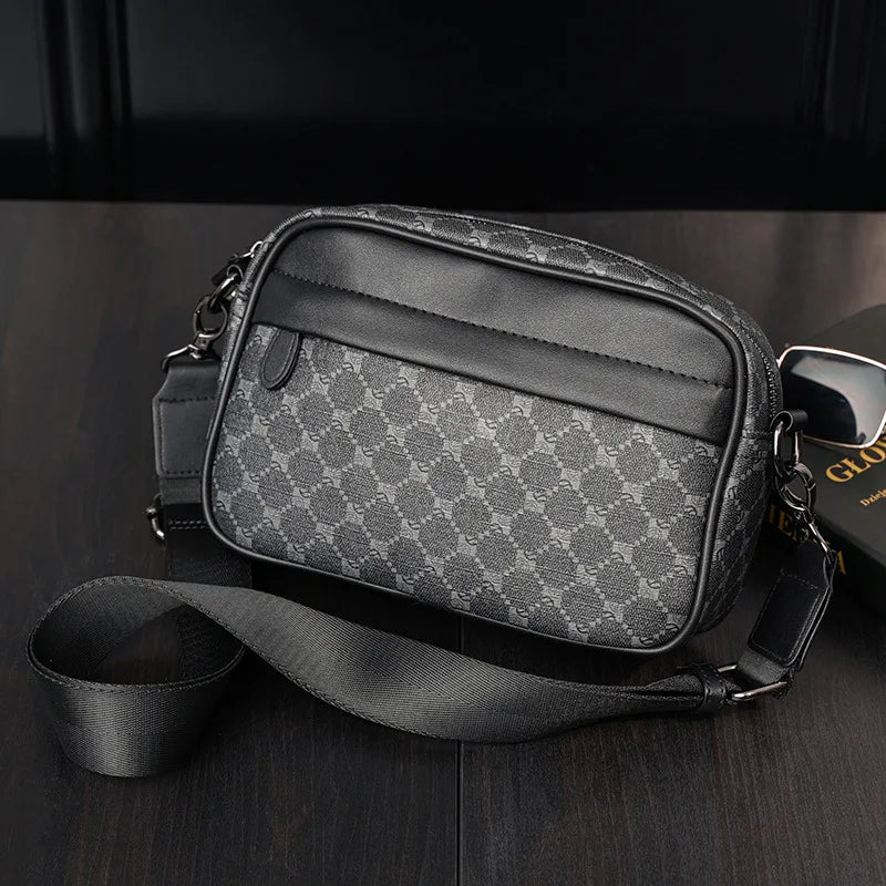 Foldable PU shoulder bag – versatile crossbody and waist bag for men