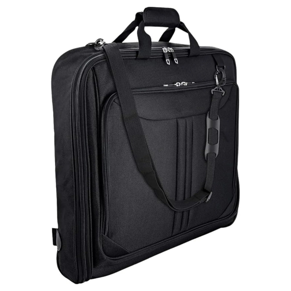 Water-resistant polyester garment bag with 36-55 liter capacity for business trips