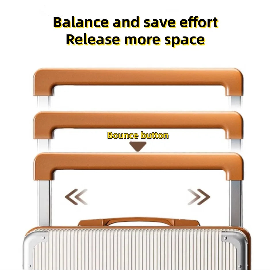 Carry-on luggage with silent spinner wheels and a combination lock – 20-inch and 24-inch sizes