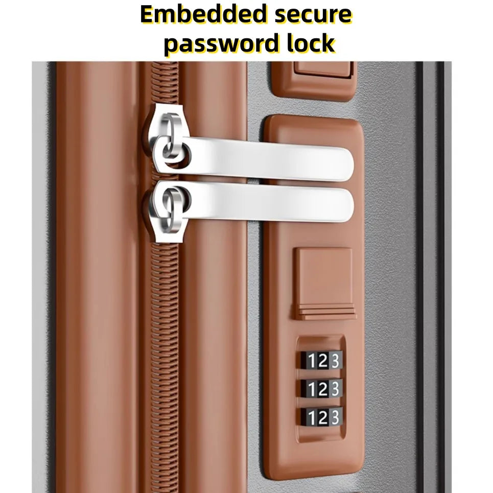 Carry-on luggage with silent spinner wheels and a combination lock – 20-inch and 24-inch sizes