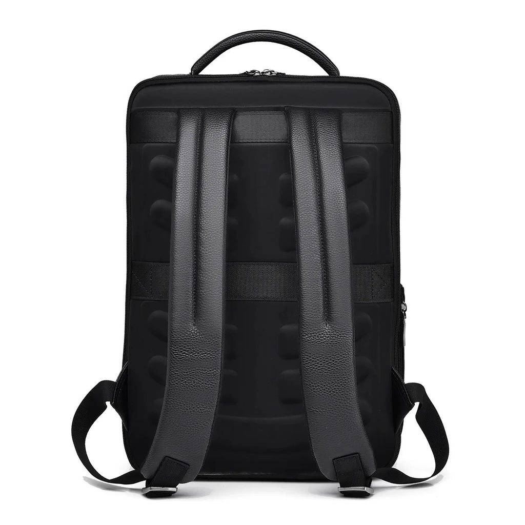 Men’s PU leather dual-shoulder travel bag for business trips – wear-resistant