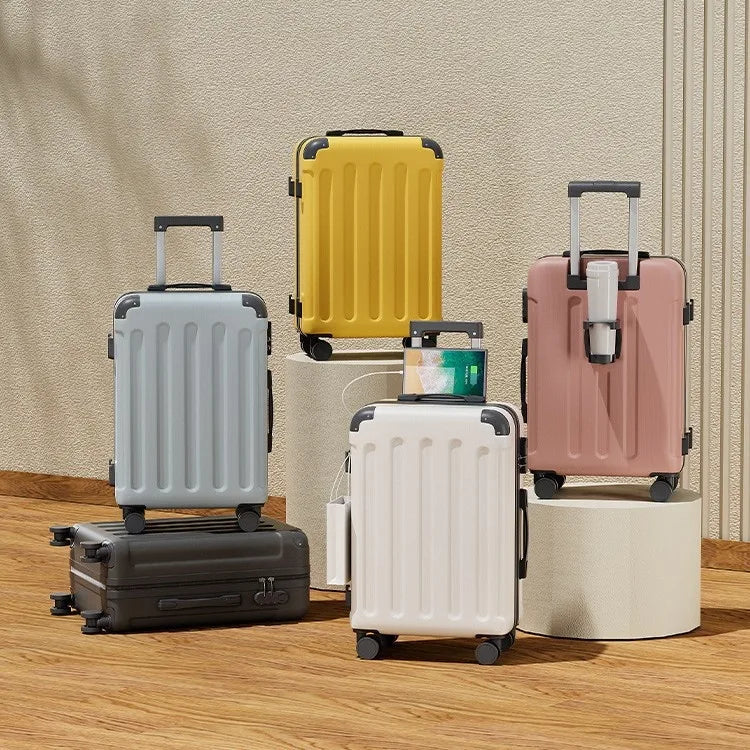 20-inch and 24-inch luggage with a USB port and silent spinner wheels