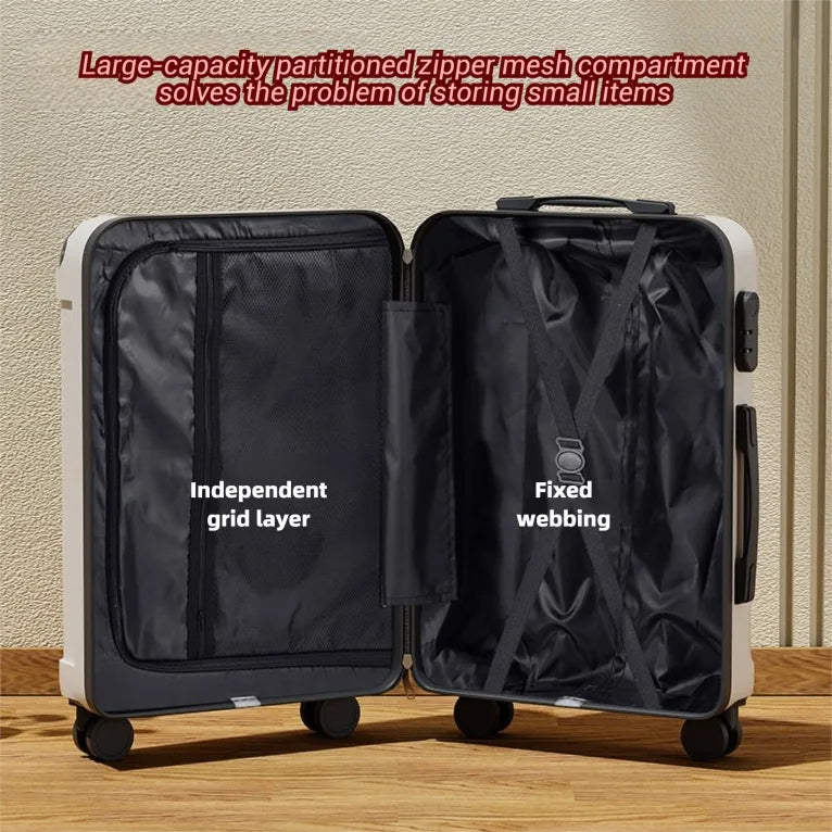 20-inch and 24-inch luggage with a USB port and silent spinner wheels