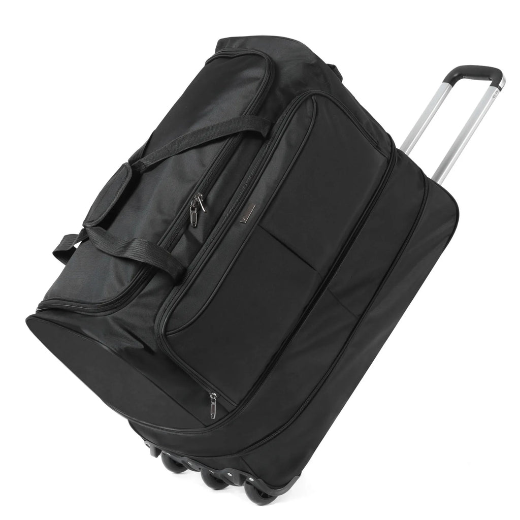 Foldable checked luggage with a wear-resistant oxford cloth shell for travel
