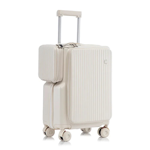 20-inch and 24-inch hardside luggage with a side-opening compartment and spinner wheels