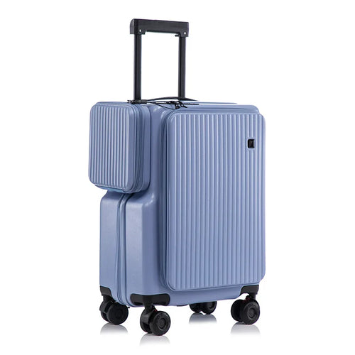 20-inch and 24-inch hardside luggage with a side-opening compartment and spinner wheels