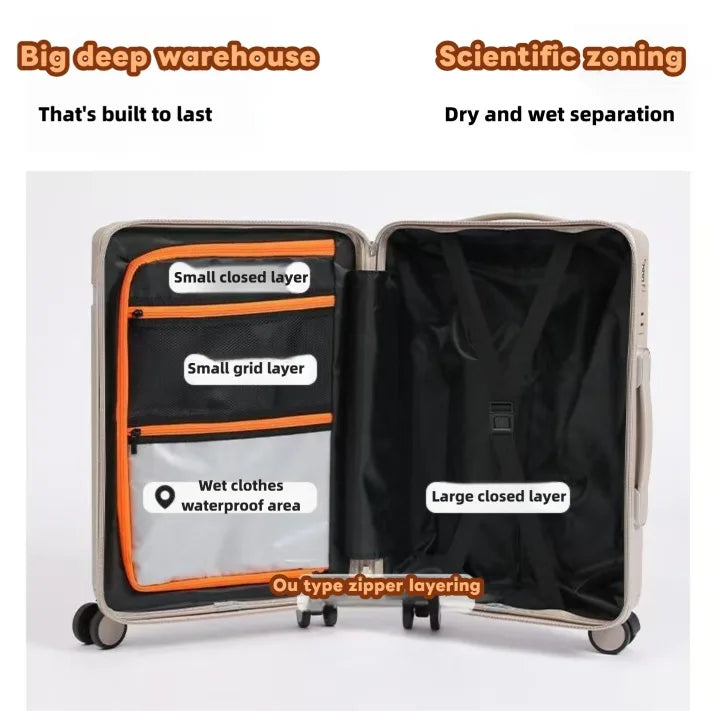 Hardside luggage with TSA lock and silent spinner wheels, 20in and 24in