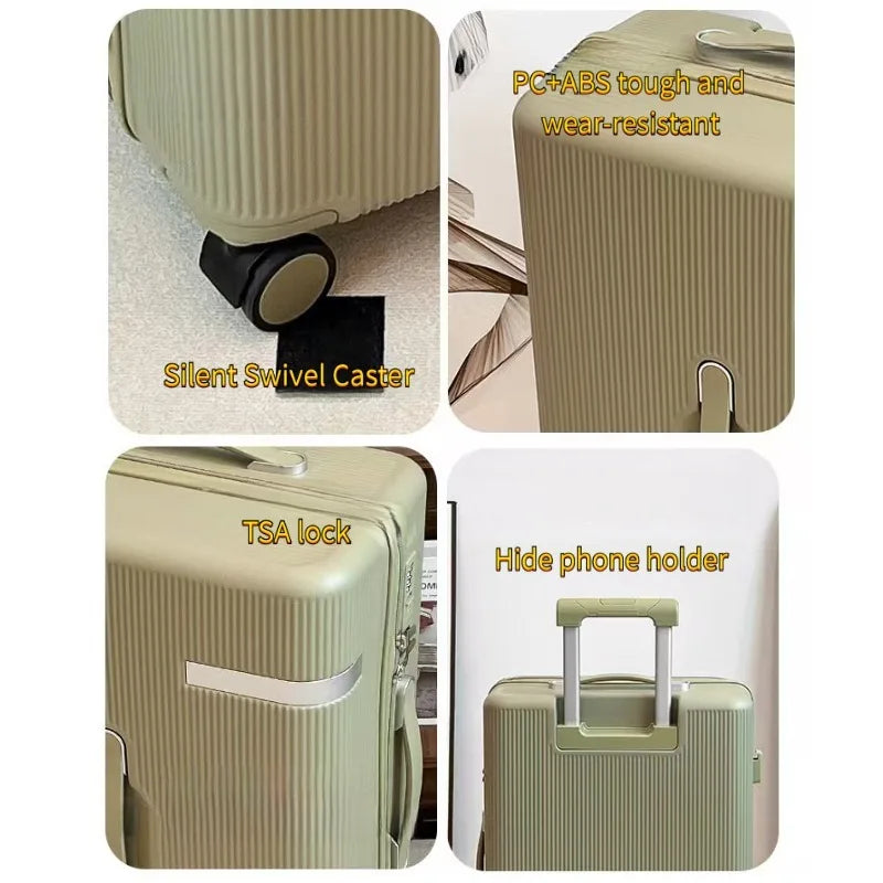 Hardside luggage with TSA lock and silent spinner wheels, 20in and 24in