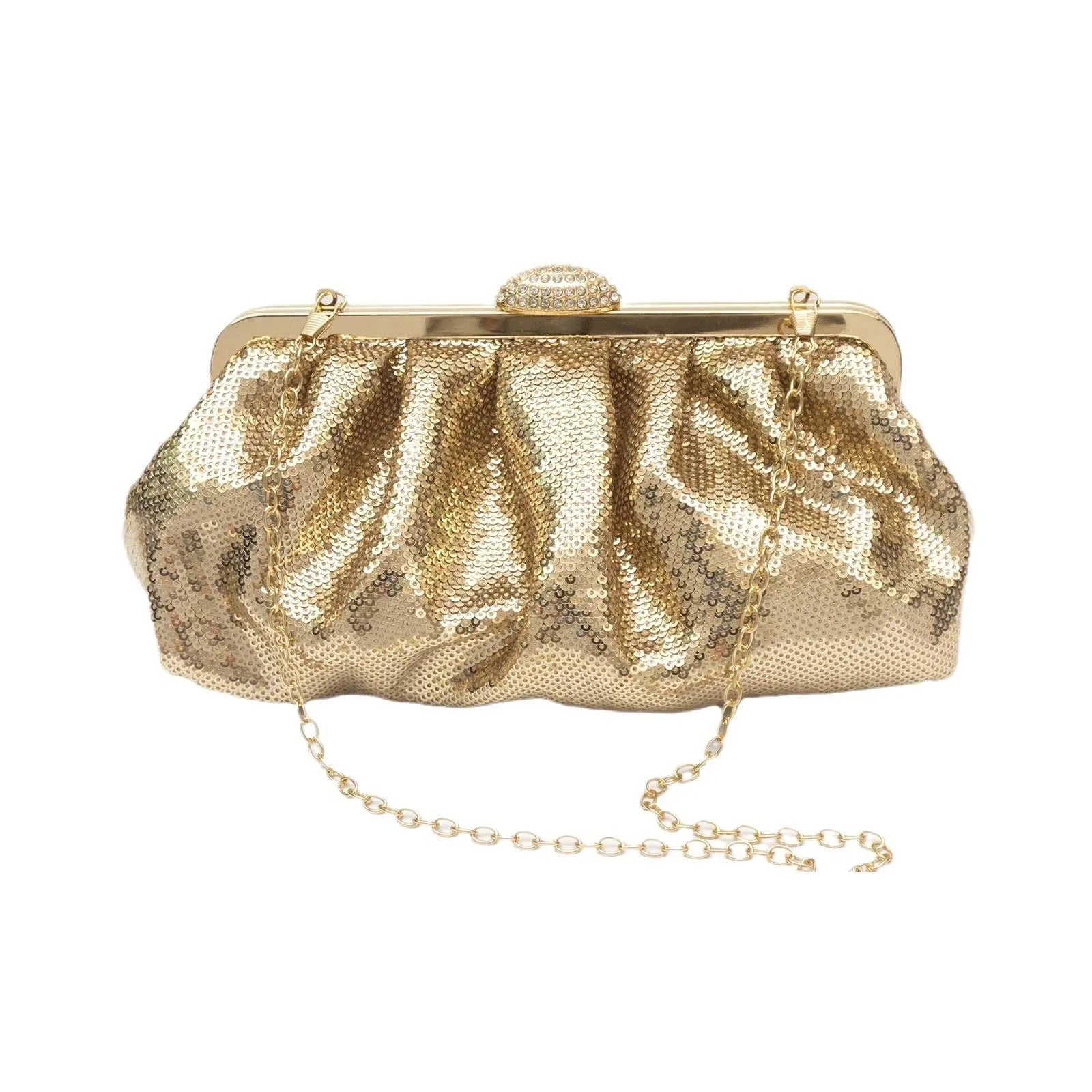 Sequin fish-scale clutch bag with ID slot – evening bag in multiple colors