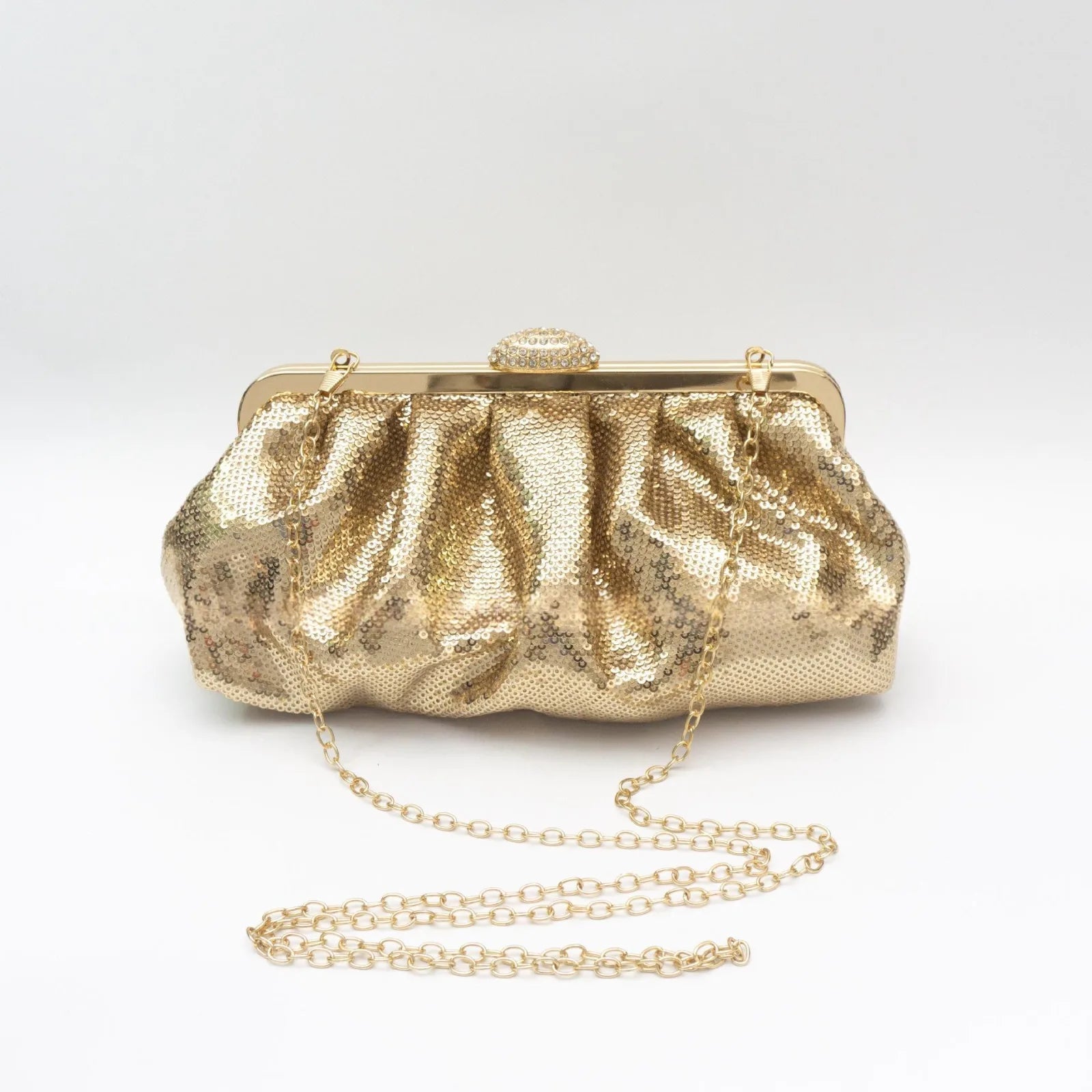 Sequin fish-scale clutch bag with ID slot – evening bag in multiple colors