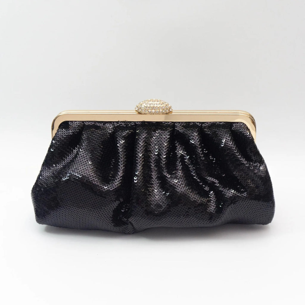 Sequin fish-scale clutch bag with ID slot – evening bag in multiple colors
