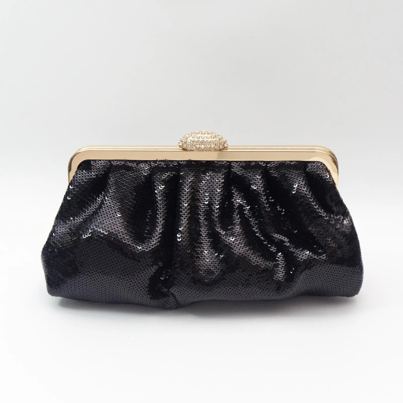 Sequin fish-scale clutch bag with ID slot – evening bag in multiple colors