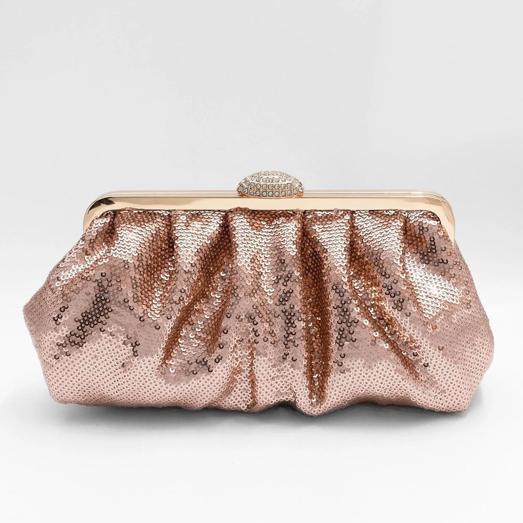 Sequin fish-scale clutch bag with ID slot – evening bag in multiple colors