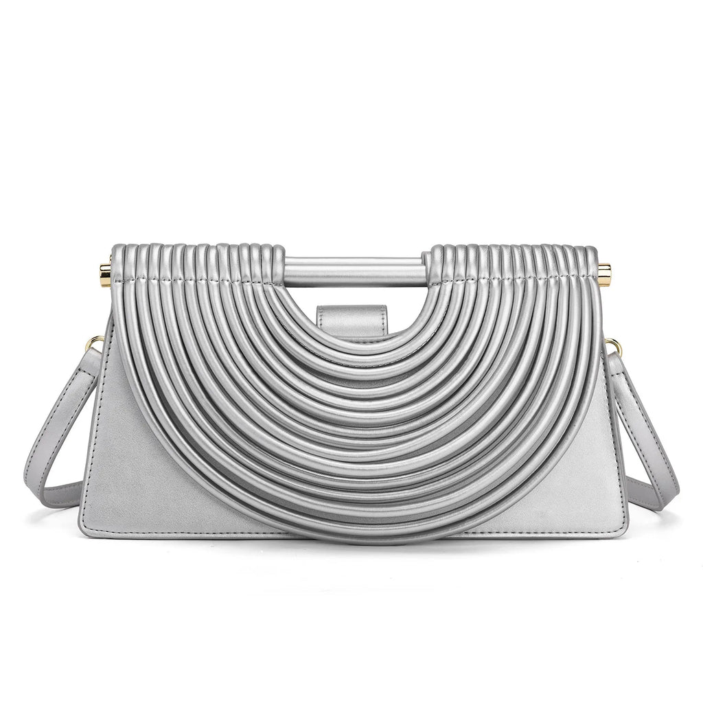Woven top-handle tote bag with knotted handle – vegan leather in 14 colors