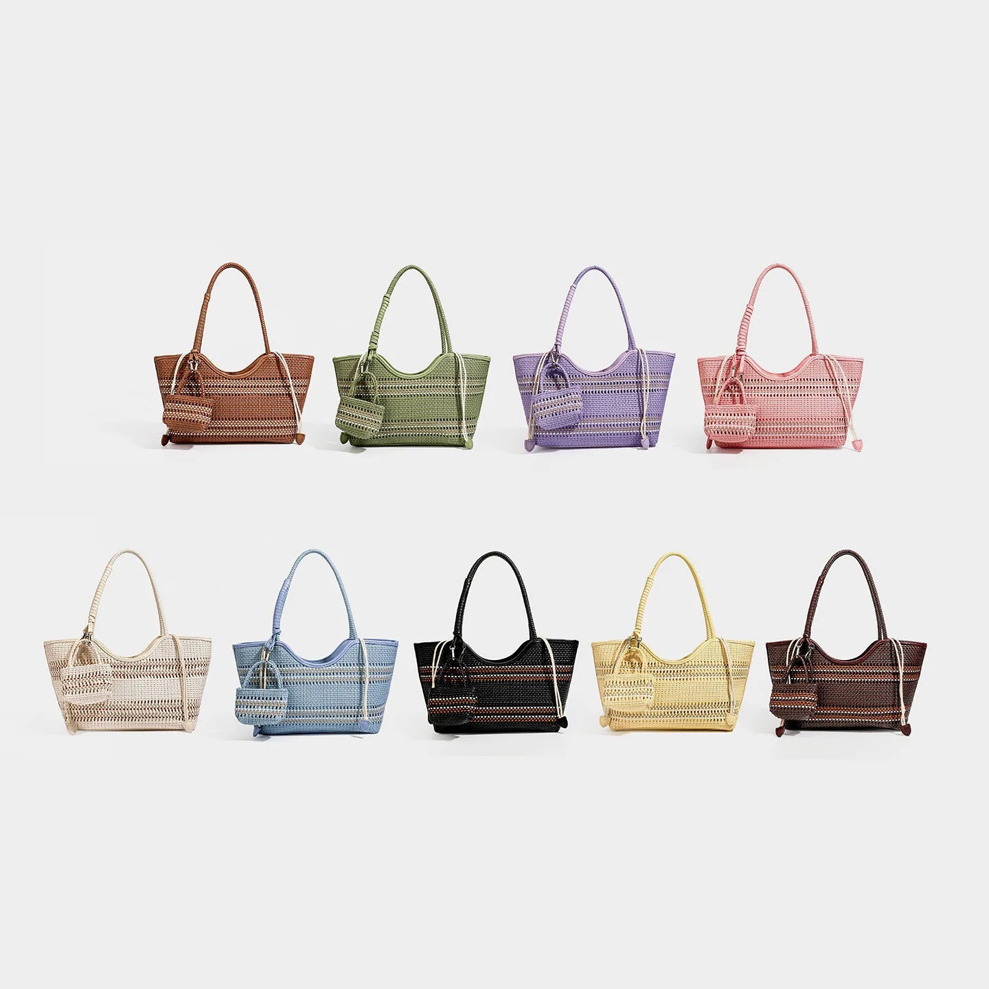 PU leather bucket bag with zippered compartments – single-shoulder tote for daily wear