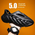 Perforated beach sandals with an EVA sole for men