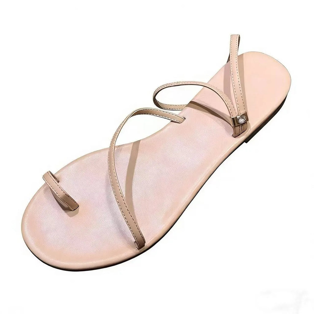 Women’s thin-strap flat sandals with an open toe for everyday summer wear