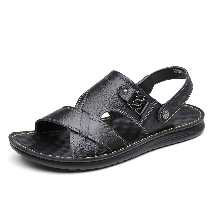 Men’s slip-on beach sandals with a non-slip rubber sole