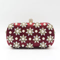 Rhinestone-embellished evening bag with chain strap – oval clutch for special occasions