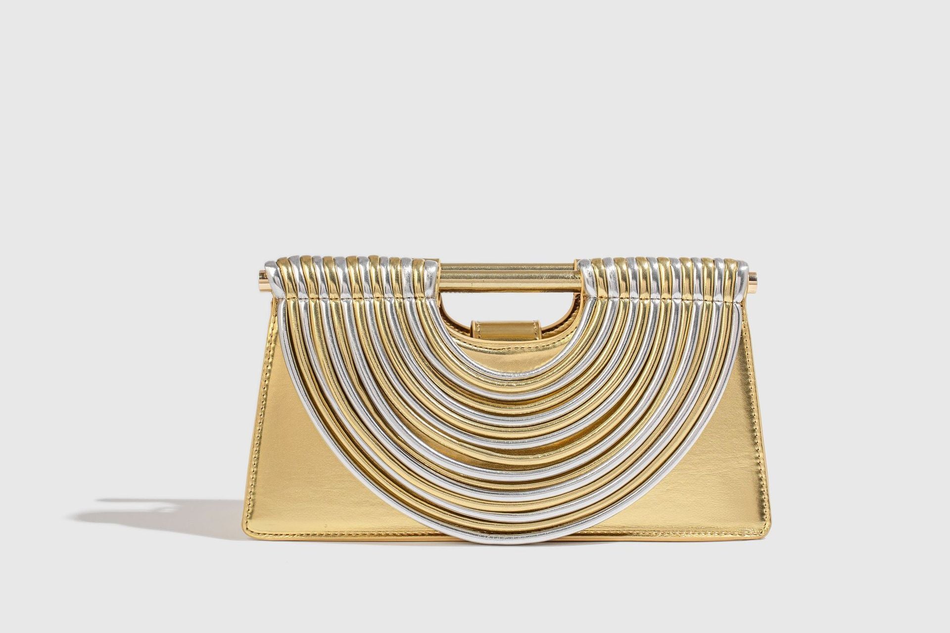 Woven top-handle tote bag with knotted handle – vegan leather in 14 colors