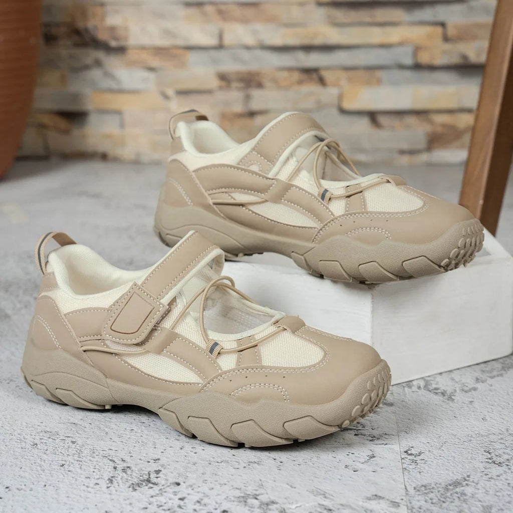 Mary Jane sport sneakers with hook-and-loop straps for casual summer wear