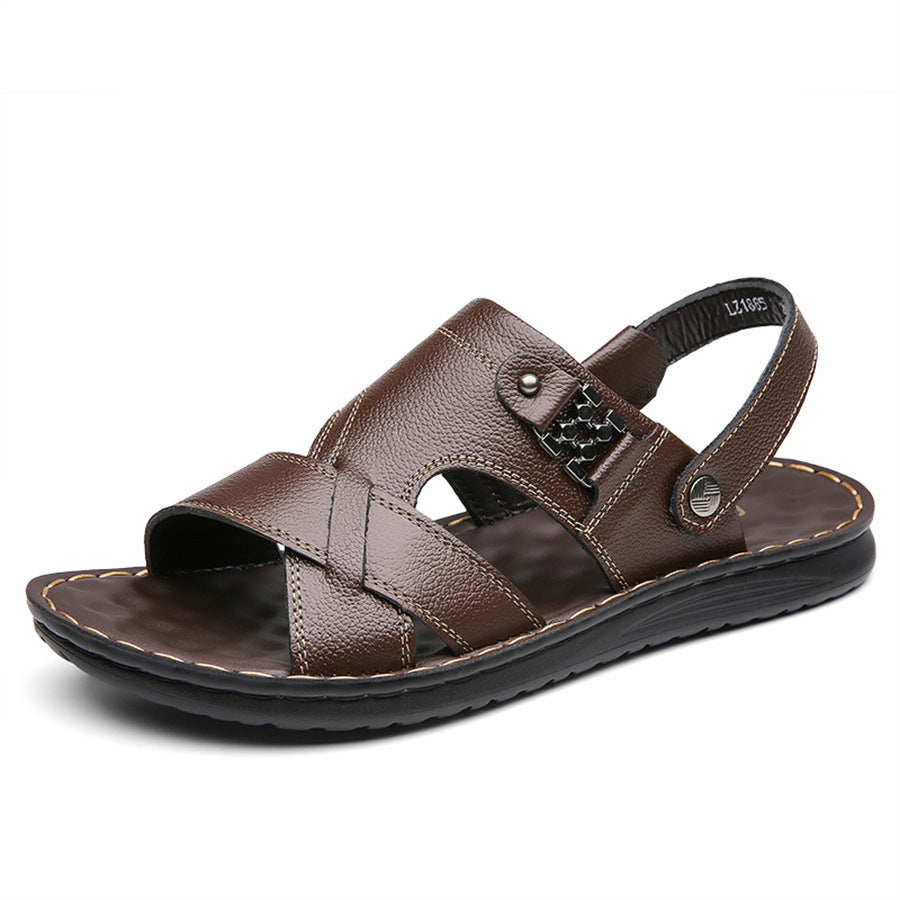 Men’s slip-on beach sandals with a non-slip rubber sole