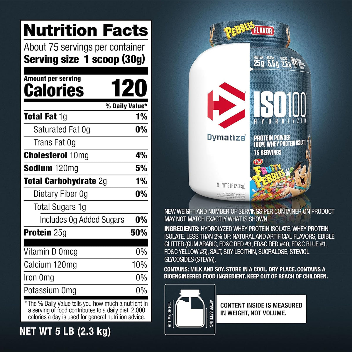 ISO100 Hydrolyzed Whey Protein Isolate Powder 76 Servings