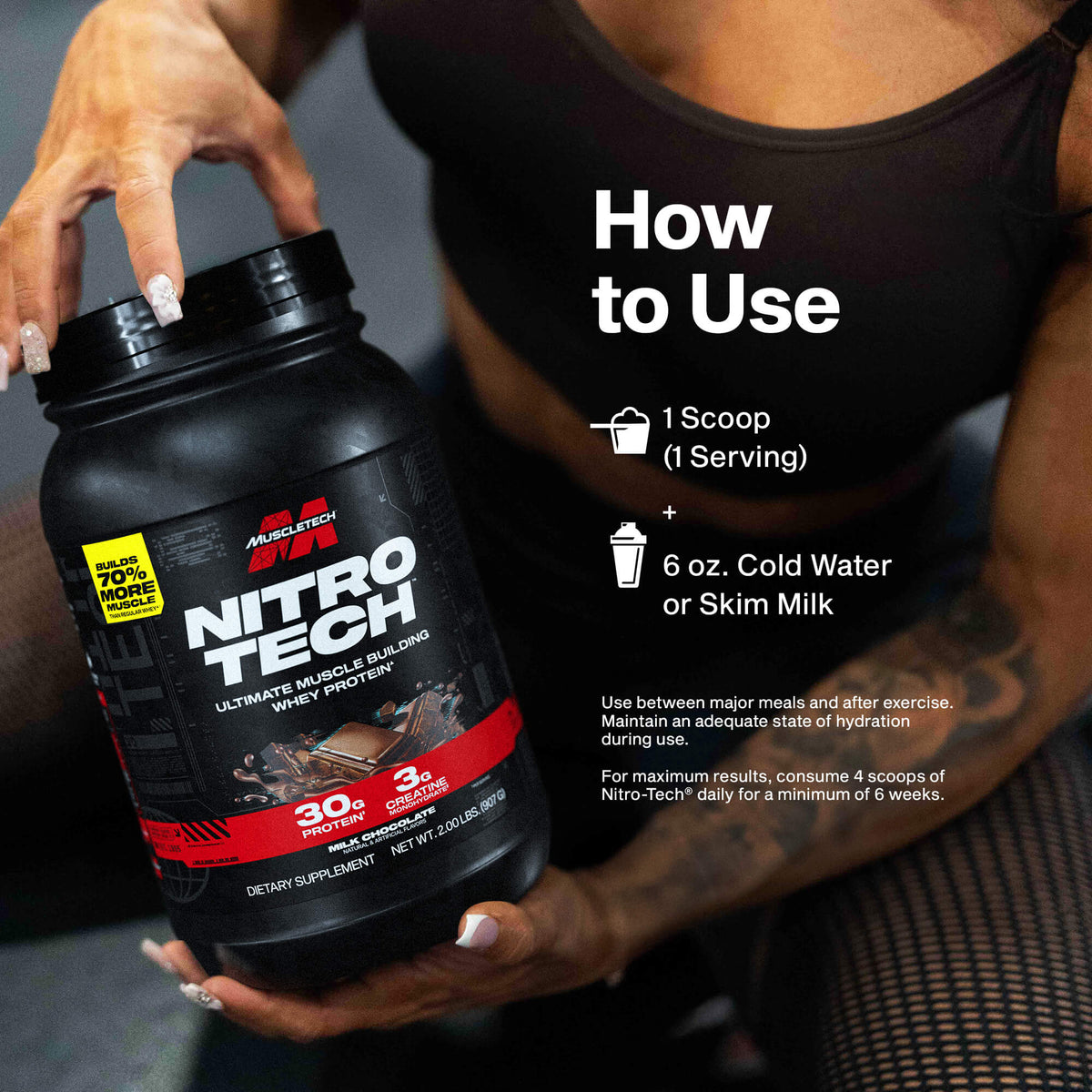 MuscleTech Nitro-Tech whey protein product gallery