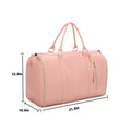 Foldable PU travel duffel with wet-dry compartment – 36-55L capacity for gym or weekend trips