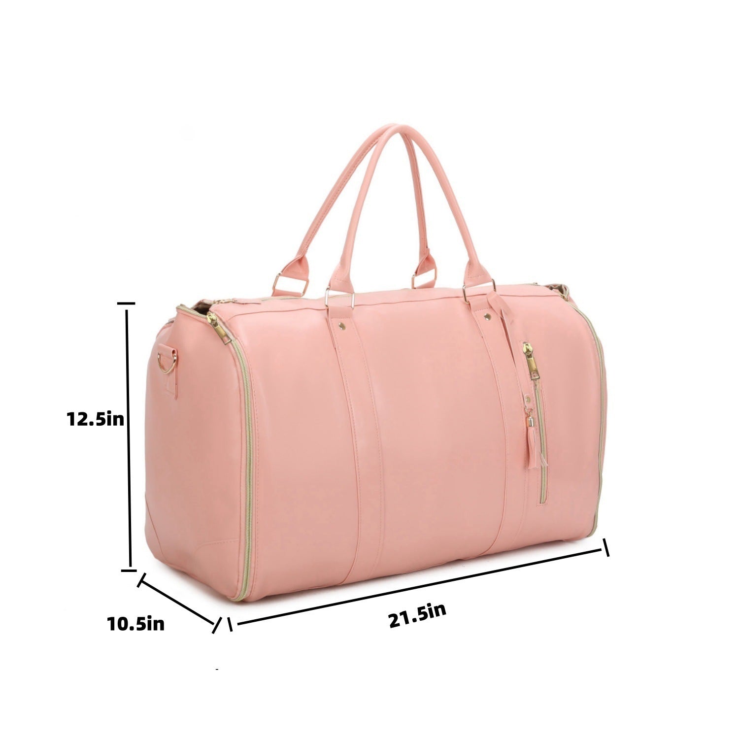 Foldable PU travel duffel with wet-dry compartment – 36-55L capacity for gym or weekend trips