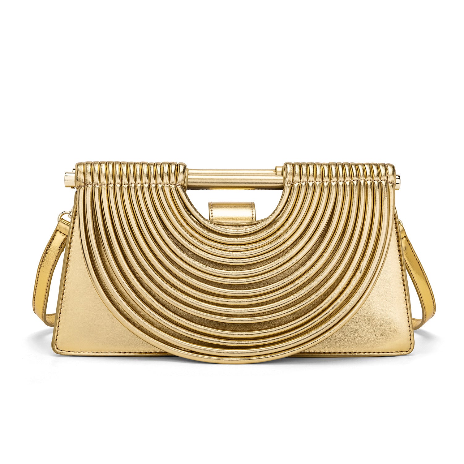 Woven top-handle tote bag with knotted handle – vegan leather in 14 colors