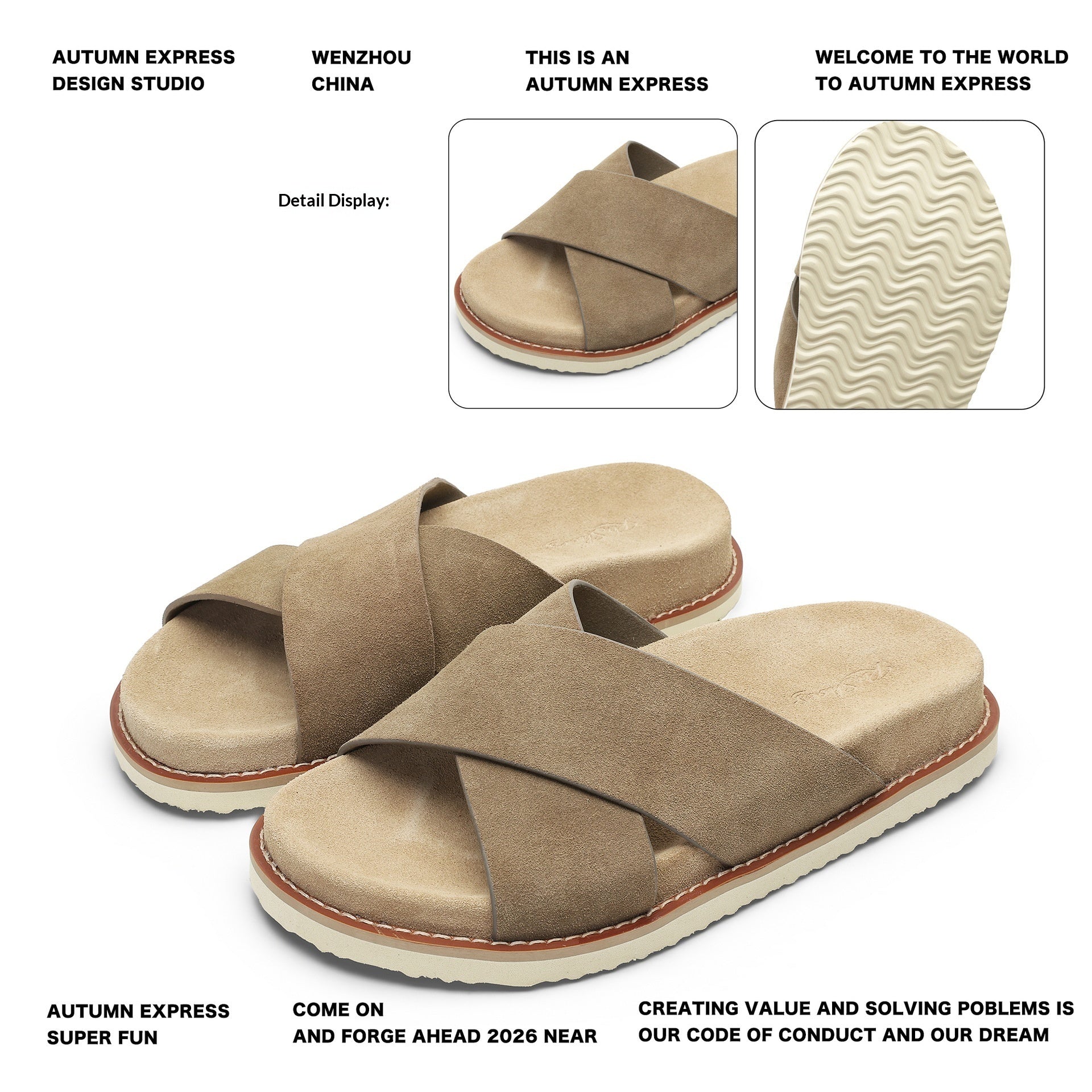 Men’s suede casual shoes with breathable EVA sole for warm-weather comfort