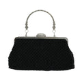 Beaded clutch bag with an ID card holder for evening wear