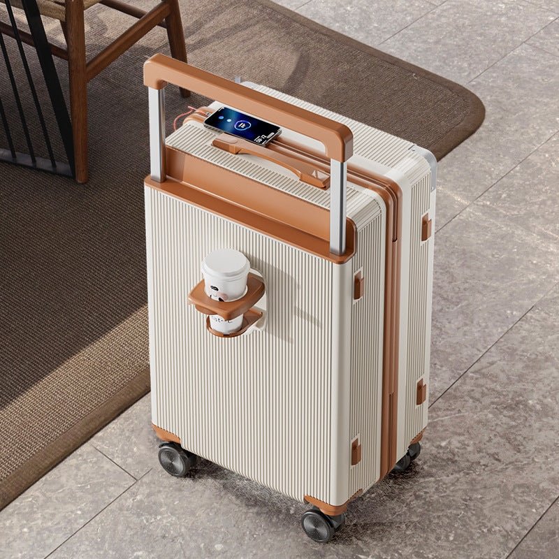 Carry-on luggage with silent spinner wheels and a combination lock – 20-inch and 24-inch sizes