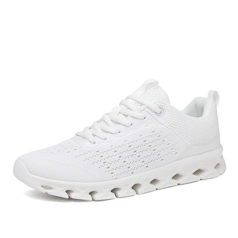 Knit-mesh running sneakers for men in extended sizing