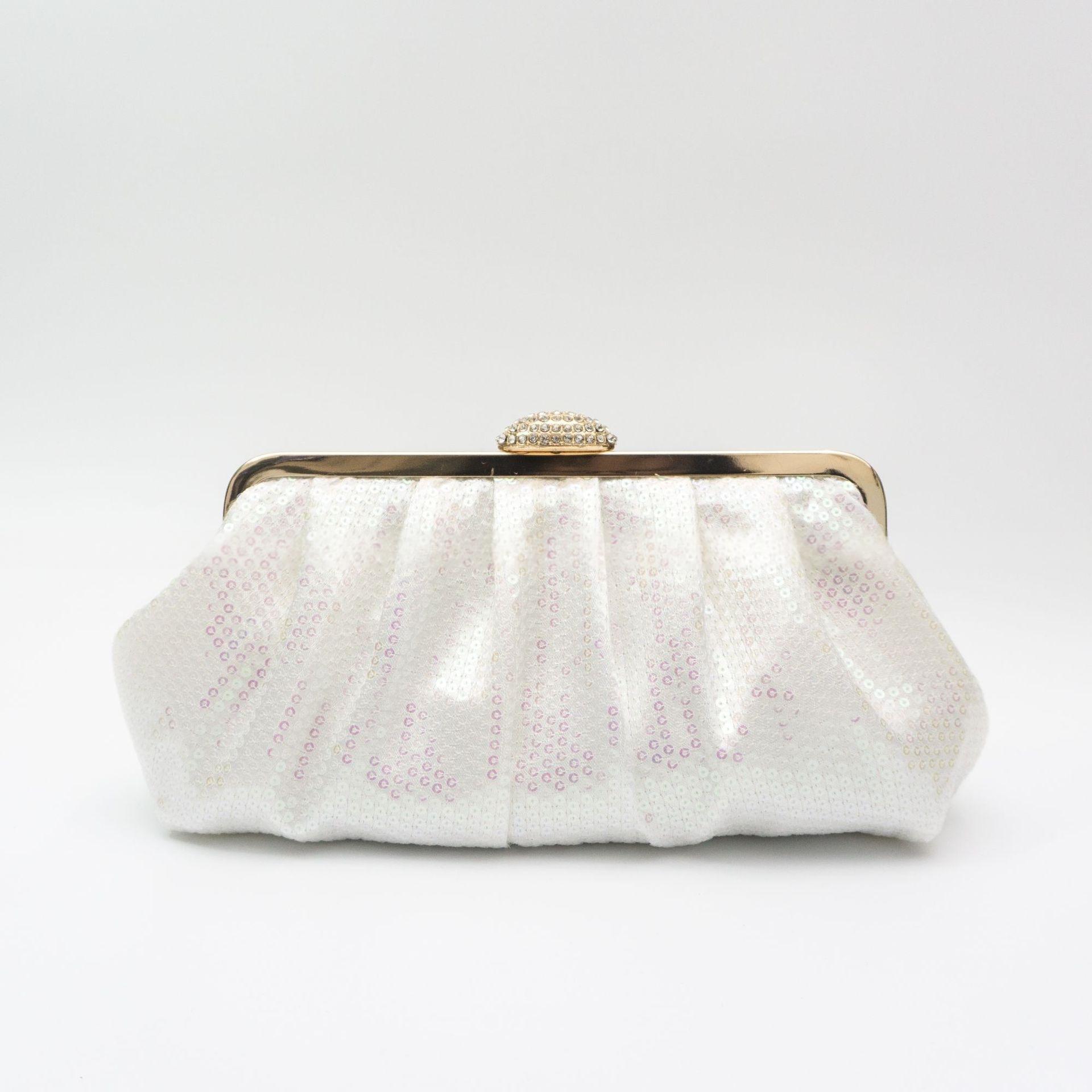 Sequin fish-scale clutch bag with ID slot – evening bag in multiple colors