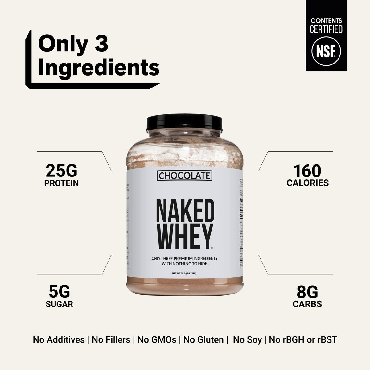 NAKED Whey Chocolate 5LB - product image 3