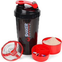 3 Layers Shaker Protein Bottle Powder Shake Cup Water Bottle Plastic Mixing Cup.